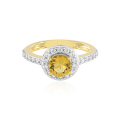 Anello in argento con Berillo Giallo
