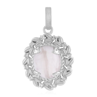 Ciondolo in argento con Quarzo Rosa