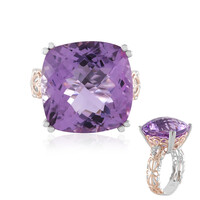 Anello in argento con Ametista Rose de France (Gems en Vogue)