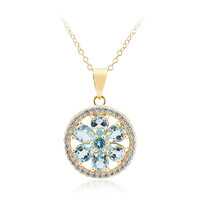 Collana in argento con Topazio Blu Cielo