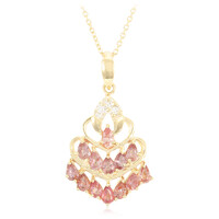 Collana in oro con Zaffiro Padparadscha (non riscaldato) (AMAYANI)