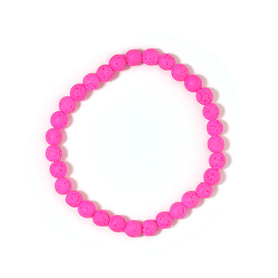 Bracciale con Perla di Lava Rosa
