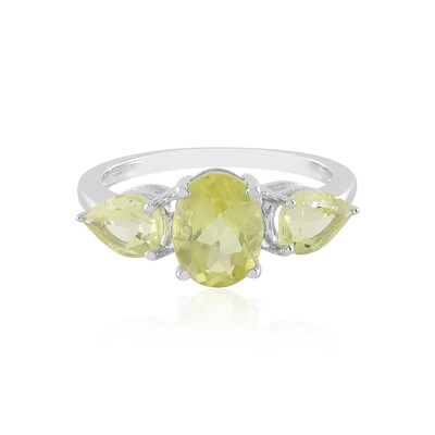 Anello in argento con Quarzo Limone