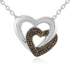 Collana in argento con Diamante Rosso I3