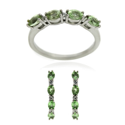 Anello in argento con Tsavorite