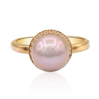 Anello in oro con Perla Ming Rosa (TPC)