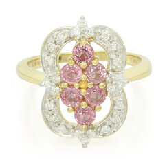 Anello in oro con Zaffiro Padparadscha (non riscaldato) (AMAYANI)