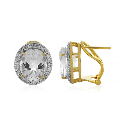 Orecchini in argento con Topazio Bianco