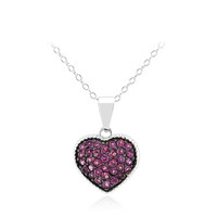 Collana in argento con Rodolite