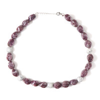 Collana in argento con Howlite