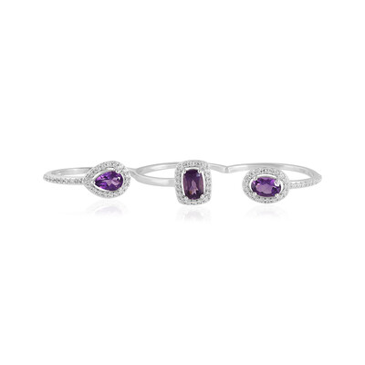 Anello in argento con Ametista Siberiana (de Melo)