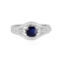 Anello in argento con Spinello Blu Royal