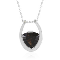 Collana in argento con Quarzo Fumè