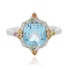 Anello in argento con Topazio Blu Cielo