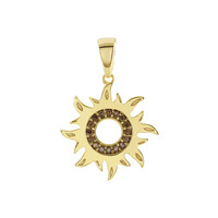 Ciondolo in argento con Diamante Cioccolato I3
