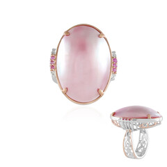 Anello in argento con Perla Mabe Rosa (Gems en Vogue)