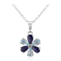 Collana in argento con Topazio Blu Cielo