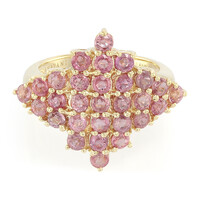 Anello in oro con Zaffiro Padparadscha (non riscaldato) (AMAYANI)