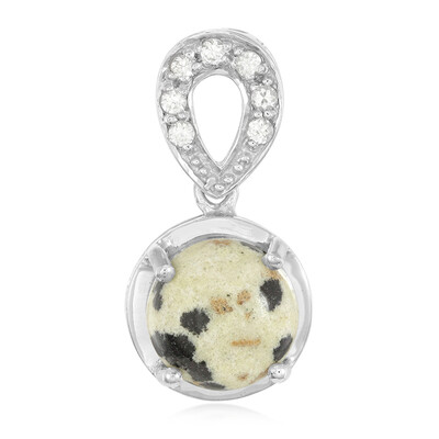 Ciondolo in argento con Diaspro Dalmata