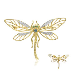 Spilla in argento con Topazio Blu Londra