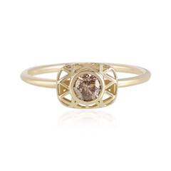 Anello in oro con Diamante Champagne I2 (Ornaments by de Melo)