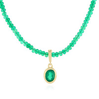 Collana in argento con Onice Verde