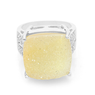 Anello in argento con Agata Glitter