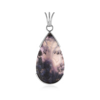 Ciondolo in argento con Calcedonio Porpora di Giava (Bali Barong)