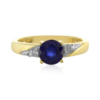Anello in argento con Zaffiro Blu del Madagascar