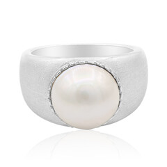 Anello in argento con Perla Mabe (TPC)