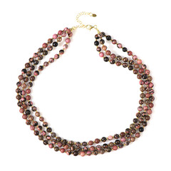 Collana in argento con Rodonite