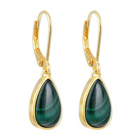 Orecchini in argento con Malachite