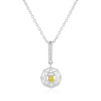 Collana in argento con Diamante Giallo I2