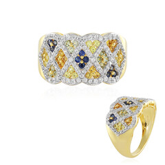 Anello in argento con Zaffiro Arancione