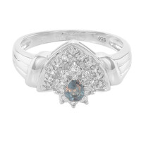 Anello in argento con Granato Cangiante del Madagascar