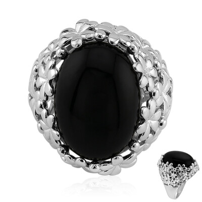 Anello in argento con Onice Nero