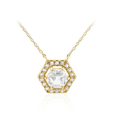 Collana in argento con Topazio Bianco