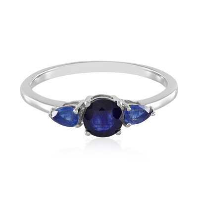 Anello in argento con Zaffiro Blu del Madagascar