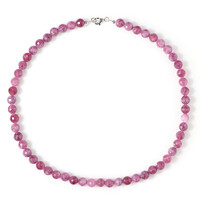 Collana in argento con Quarzo Flamingo