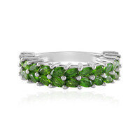 Anello in argento con Diopside Russo