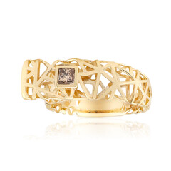 Anello in oro con Diamante Champagne I2 (Ornaments by de Melo)