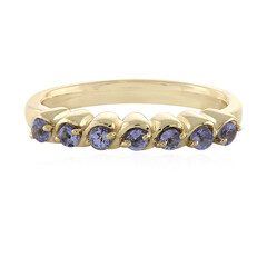 Anello placcato in oro con Tanzanite
