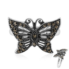Anello in argento con Marcassite