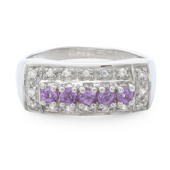 Anello in argento con Zaffiro Ceylon Porpora (non riscaldato)
