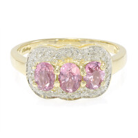 Anello in oro con Zaffiro Padparadscha (non riscaldato)