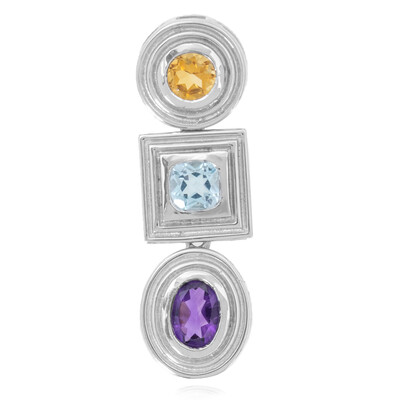 Ciondolo in argento con Ametista Zambiana (MONOSONO COLLECTION)