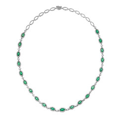 Collana in oro con Smeraldo Zambia AAA (CIRARI)