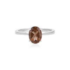 Anello in argento con Quarzo Fumè