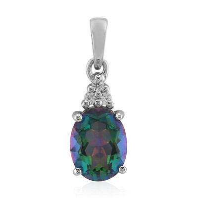 Ciondolo in argento con Quarzo Mistico Verde