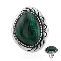 Anello in argento con Malachite (Art of Nature)